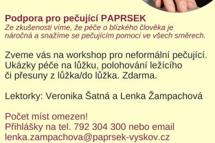 Workshop pro neformální pečující